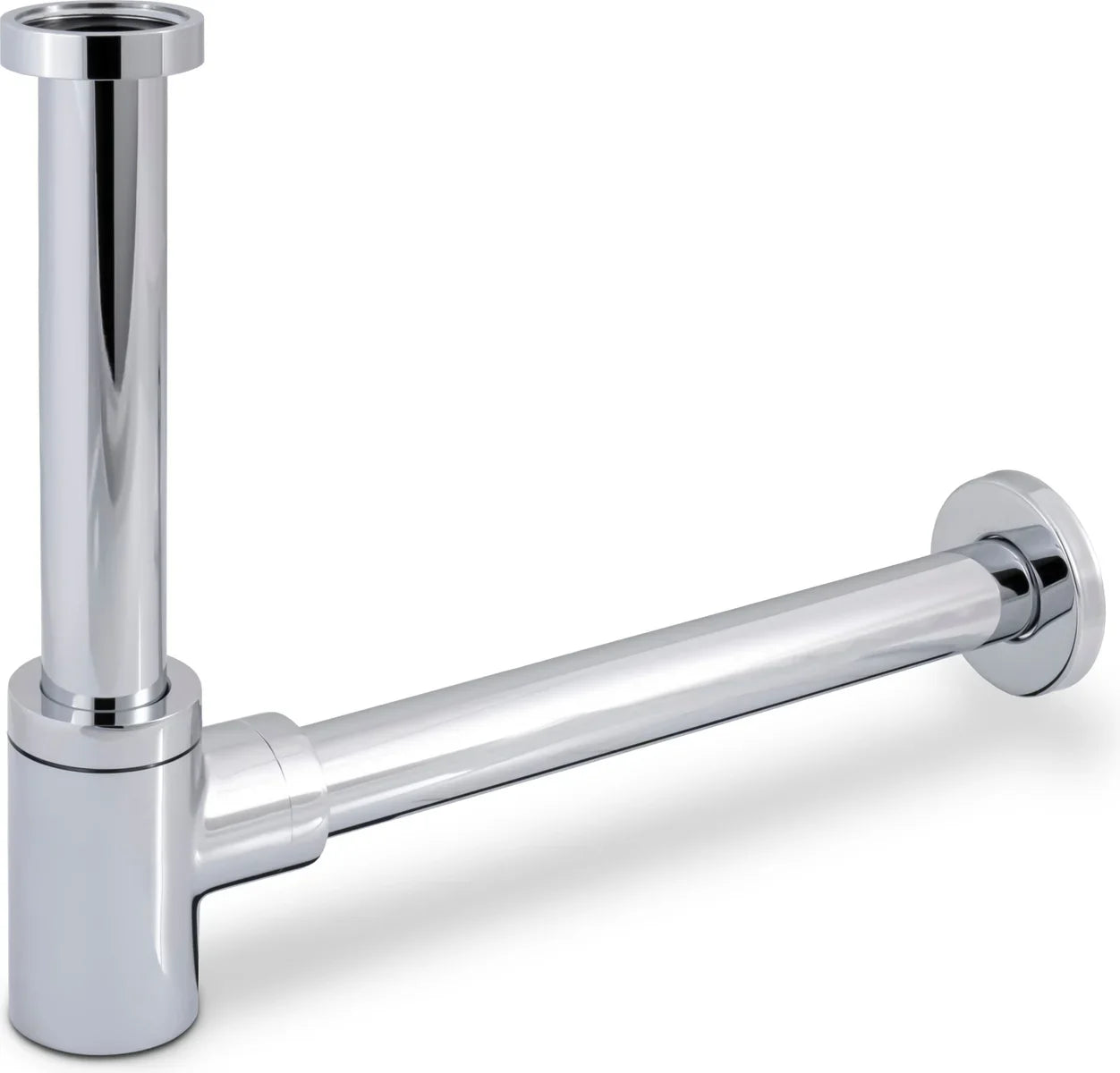 Sifón botella horizontal Stillo desagüe lavabo / bidet 1 1/4" compacto color Cromo