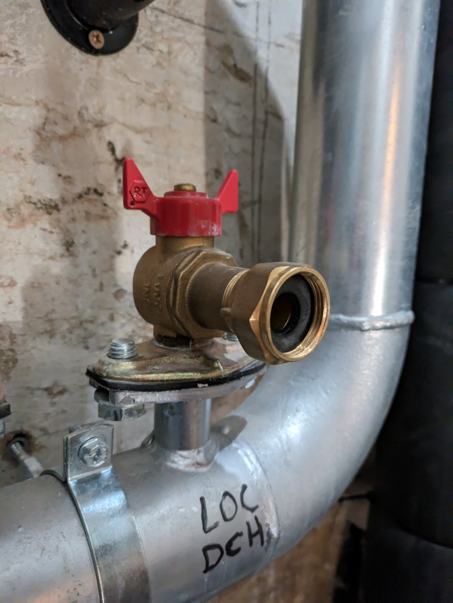 Válvula de corte de Entrada para batería de contadores Cohisa serie RT manual escuadra