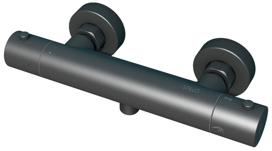 Grifería de ducha Stillo Zeus termostático Negro mate