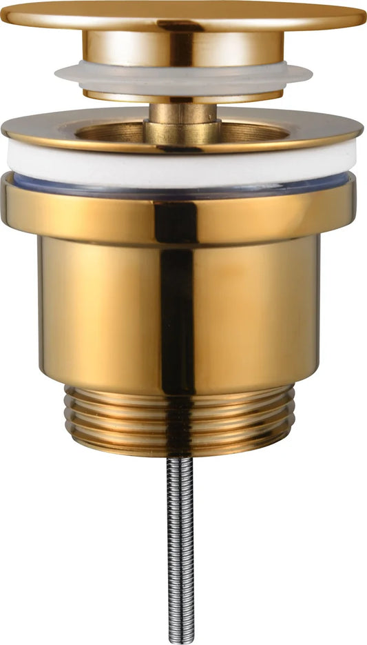 Válvula desagüe lavabo / bidet Stillo Plano 65x1 1/4" click - clack Oro