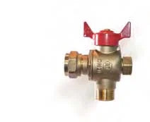 Válvula de corte de Salida para batería de contadores Cohisa serie RT manual escuadra