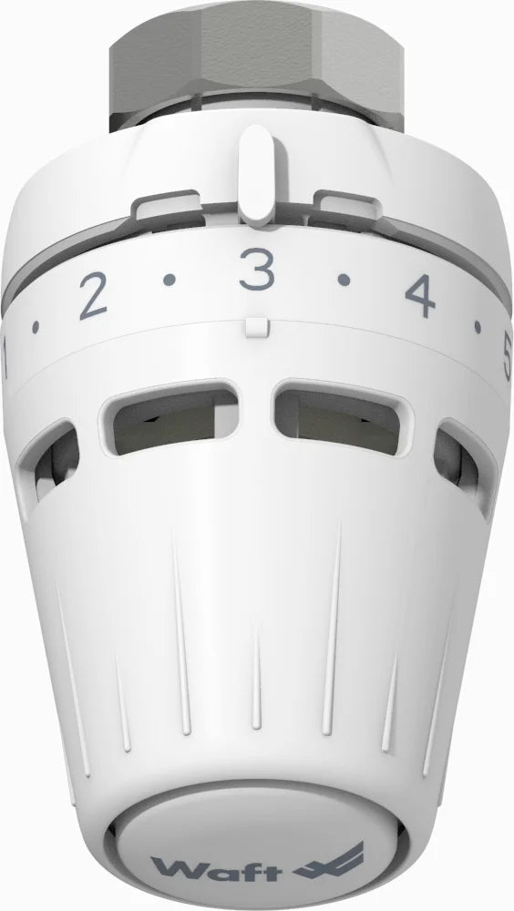 Cabezal termostático Waft V2 M30 x 1.5 sensor líquido blanco 6-28°C