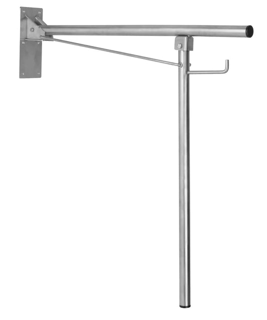 Barra de apoyo WC Mediclinics abatible 825mm acero inoxidable satinado con portarrollos BGA0820CS