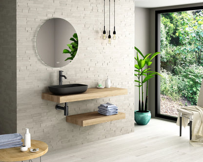 Encimera de baño hidrófuga, con faldón Stillo Volare 1000x460mm roble natural